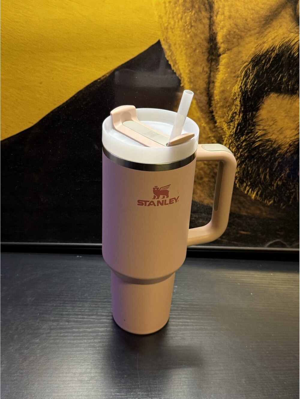 Stanley Quencher H2.0 FlowState 40oz Pink Tumbler w/ Lid Straw Handle